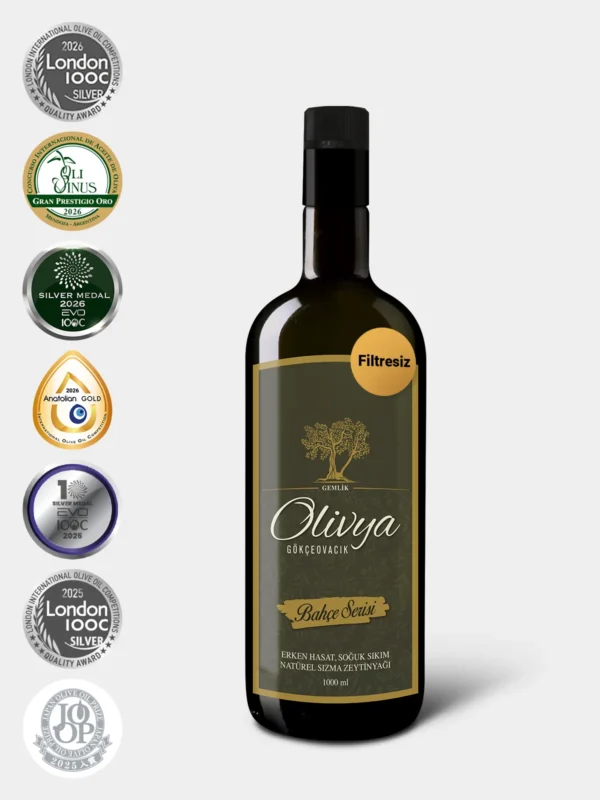 Bahçe Serisi Natürel Sızma Zeytinyağı [Filtresiz Sınırlı Üretim] - 2026-2027 Sezonu Erken Hasat - 1000 ml