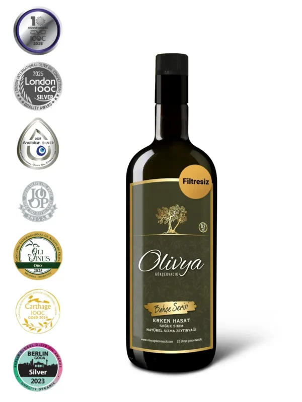Bahçe Serisi Natürel Sızma Zeytinyağı [Filtresiz Sınırlı Üretim] - 2026-2027 Sezonu Erken Hasat - 1000 ml