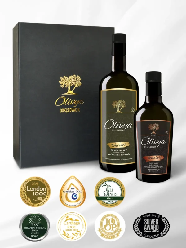 2'li Hediye Paketi Natürel Sızma Zeytinyağı - 2025-2026 Sezonu Erken Hasat - 1500 ml